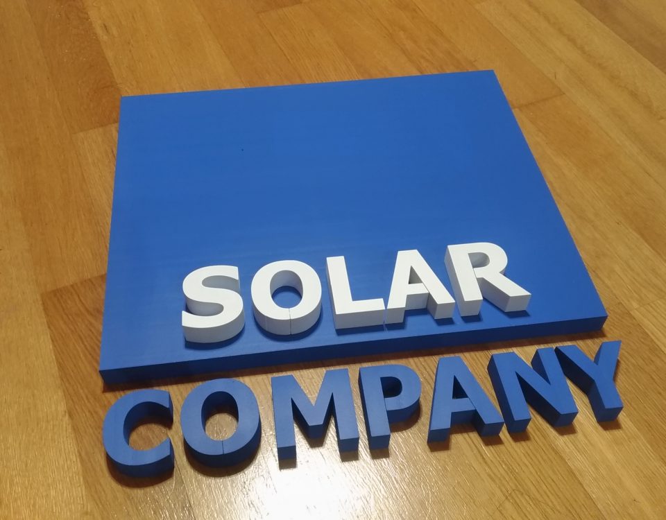 3D logo 2 farebne solar company