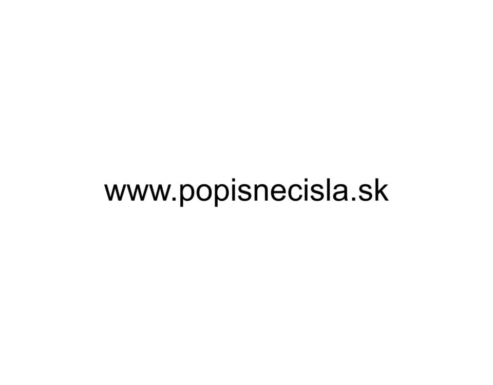 www.popisnecisla.sk